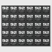 92番目の誕生日:インスパイアアールデコ検索"92" & Name ラッピングペーパー (フラット)