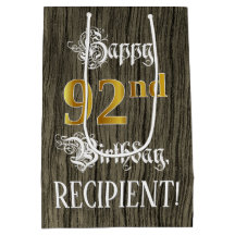 92番目の誕生日:フェイク金ゴールドルック&ウッドフェイクパターン