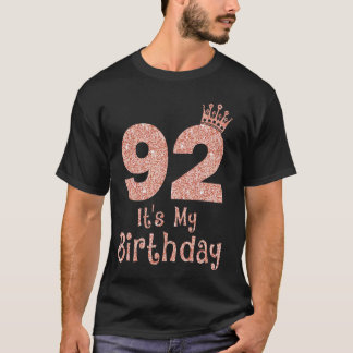 92私の誕生日92歳ハッピー92歳 Tシャツ