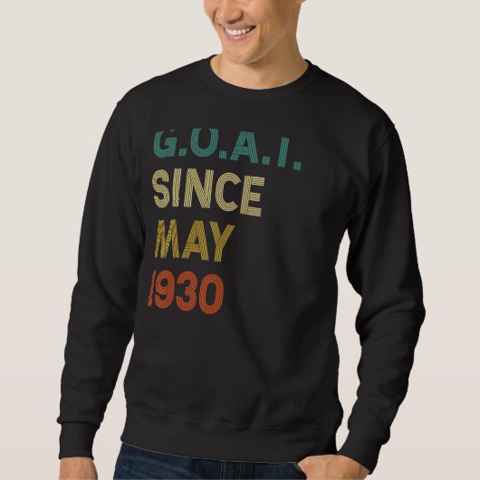 92誕生日92歳ヤギ1930年5月以来 スウェットシャツ (正面)