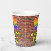 92誕生日:おもしろいグラフィティインスパイアレインボー92 紙コップ (右)