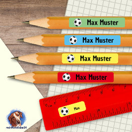 92 DIY Stifteaufkleber Fußball bunt 長方形シール