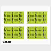 92 DIY Stifteaufkleber grün - Schwarzer Panther 長方形シール (シート)