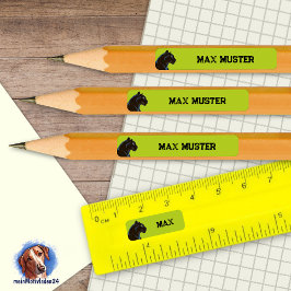 92 DIY Stifteaufkleber grün - Schwarzer Panther   長方形シール