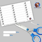 92 DIY Stifteaufkleber - Kohlmeise Aquarell 長方形シール