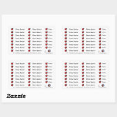 92 DIY Stifteaufkleber weiß - Marienkäfer 長方形シール (シート)