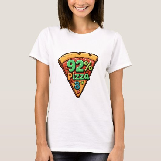 '92%' TシャツコレクションPIZZALOVER Tシャツ (正面)
