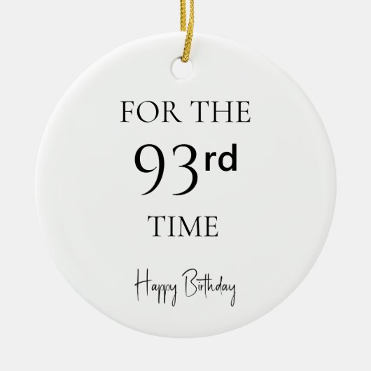 93回目の誕生日おめでとう セラミックオーナメント (正面)