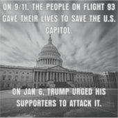 93救便。トランプがそれを攻撃した シール (正面)