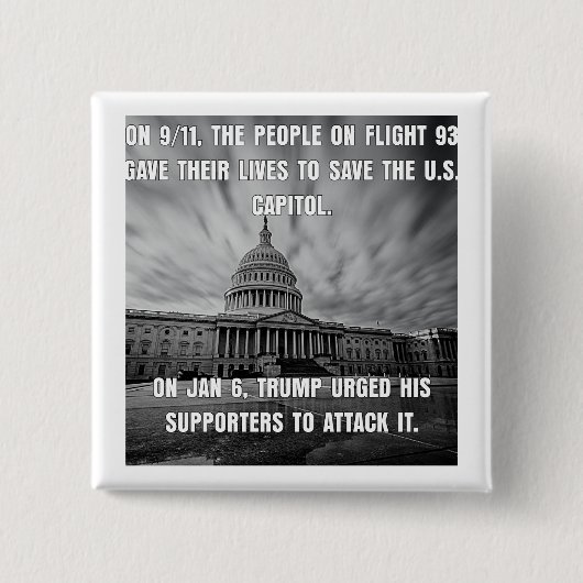 93救便。トランプはそれを攻撃した 缶バッジ (正面)