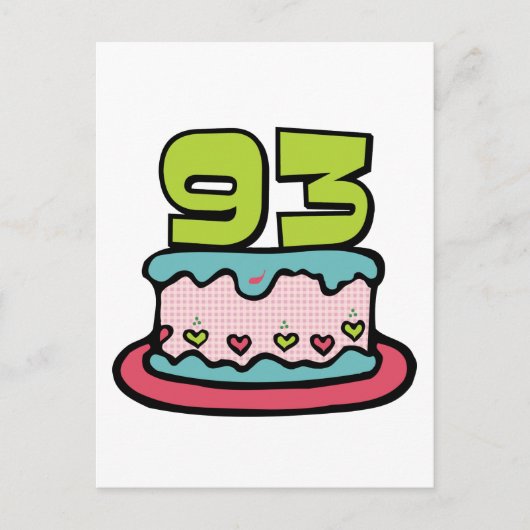 93歳お誕生日ケーキ ポストカード (正面)
