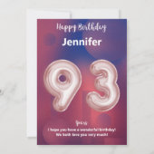 93歳のハッピーバースデーカード (裏面)