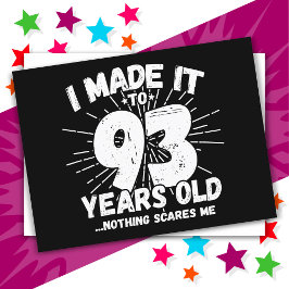 93歳の皮肉なミーム 面白い93歳の誕生日 ポストカード