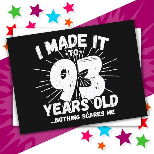 93歳の皮肉なミーム 面白い93歳の誕生日 ポストカード