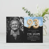 93歳の誕生日のお祝いの招待状 招待状 (スタンド正面)