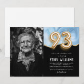 93歳の誕生日のお祝いの招待状 招待状 (正面/裏面)