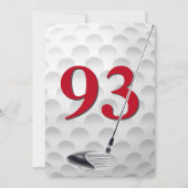 93歳の誕生日ゴルフテーマパーティー 招待状 (正面)