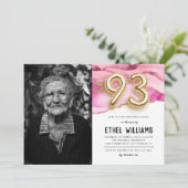 93歳の誕生日パーティーのご招待 招待状 (スタンド正面)