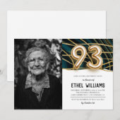 93歳の誕生日パーティーのご招待 招待状 (正面/裏面)