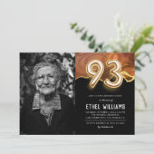 93歳の誕生日パーティーのご招待 招待状 (スタンド正面)