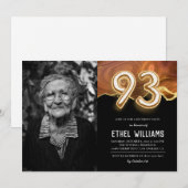 93歳の誕生日パーティーのご招待 招待状 (正面/裏面)
