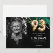93歳の誕生日パーティーのご招待 招待状 (正面/裏面)