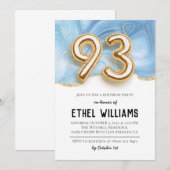 93歳の誕生日パーティーのご招待 招待状 (正面/裏面)