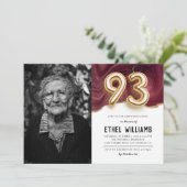 93歳の誕生日パーティーのご招待 招待状 (スタンド正面)