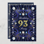 93歳の誕生日パーティー招待状と宝石の塊 招待状 (正面/裏面)