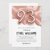 93歳の誕生日パーティー招待状 招待状 (正面/裏面)