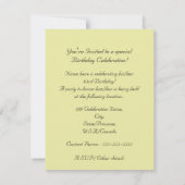 93歳の誕生日パーティー祝い - 赤/黄色のバラ 招待状 (裏面)