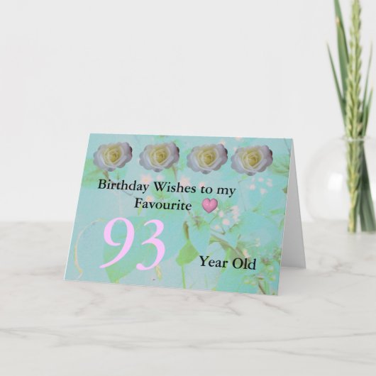 93歳の誕生日 カード (正面)