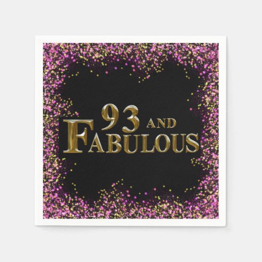 93歳の誕生日 スタンダードカクテルナプキン (正面)