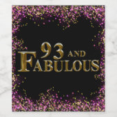 93歳の誕生日 ワインラベル (シングルラベル)