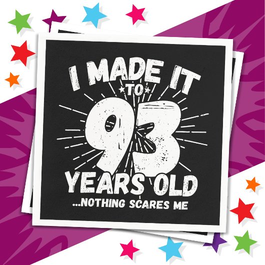 93歳皮肉ミームおもしろい93誕生日 スタンダードカクテルナプキン