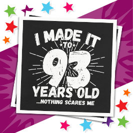 93歳皮肉ミームおもしろい93誕生日 スタンダードカクテルナプキン