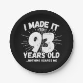 93歳皮肉ミームおもしろい93誕生日 ペーパープレート (正面)