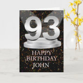 93番目の誕生日スポットライト名刺追加 カード (黄色い花)