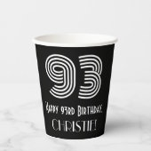 93番目の誕生日—インスパイアアールデコの外観「93」 +名前 紙コップ (正面)