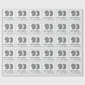 93番目の誕生日:インスパイアアールデコスタイル「93」 +名前 ラッピングペーパー (フラット)