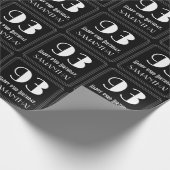 93番目の誕生日-インスパイアアールデコルック"93",名前 ラッピングペーパー (角)