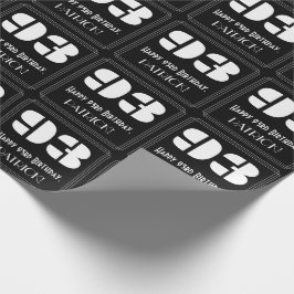 93番目の誕生日:インスパイアアールデコ検索"93" & Name ラッピングペーパー