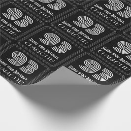 93番目の誕生日:インスパイアアールデコ「93」を名前で表示 ラッピングペーパー