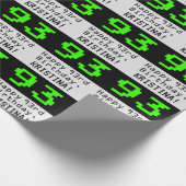 93番目の誕生日- Nerdy / オタク系のスタイル"93"と名前 ラッピングペーパー (角)