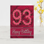 93誕生日カード(バラと葉付) カード (黄色い花)