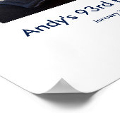 93誕生日フォトカスタムパーティーサインイン93 ポスター (角)