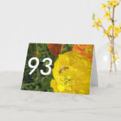 93誕生日ブライト花 カード (黄色い花)