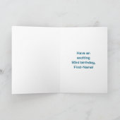 93誕生日:おもしろいレインボー#,名前をカスタムする&写真 カード (内部)