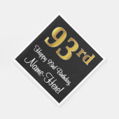 93誕生日~ラグジュアリーエレガントなフェイク金ゴールドルック# スタンダードランチョンナプキン (角)