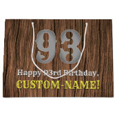 93誕生日: Country インスパイア Western  Look, Name ラージペーパーバッグ (正面)